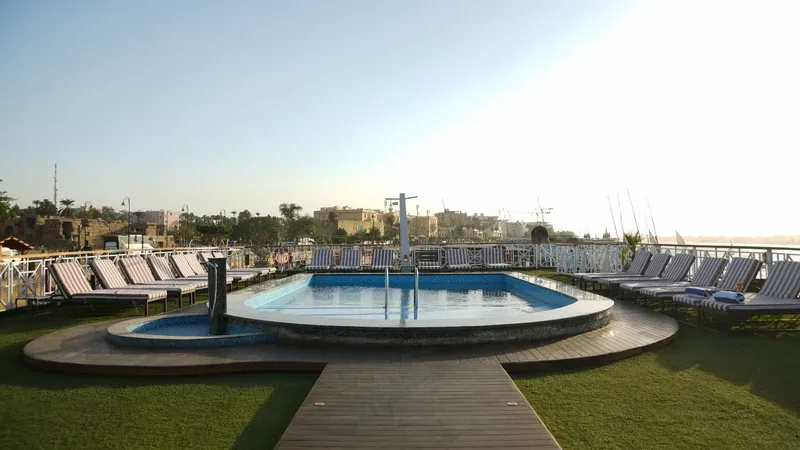 Sun deck of the Royal Beau Rivage Nile cruise